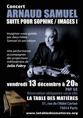 Concert Arnaud Samuel